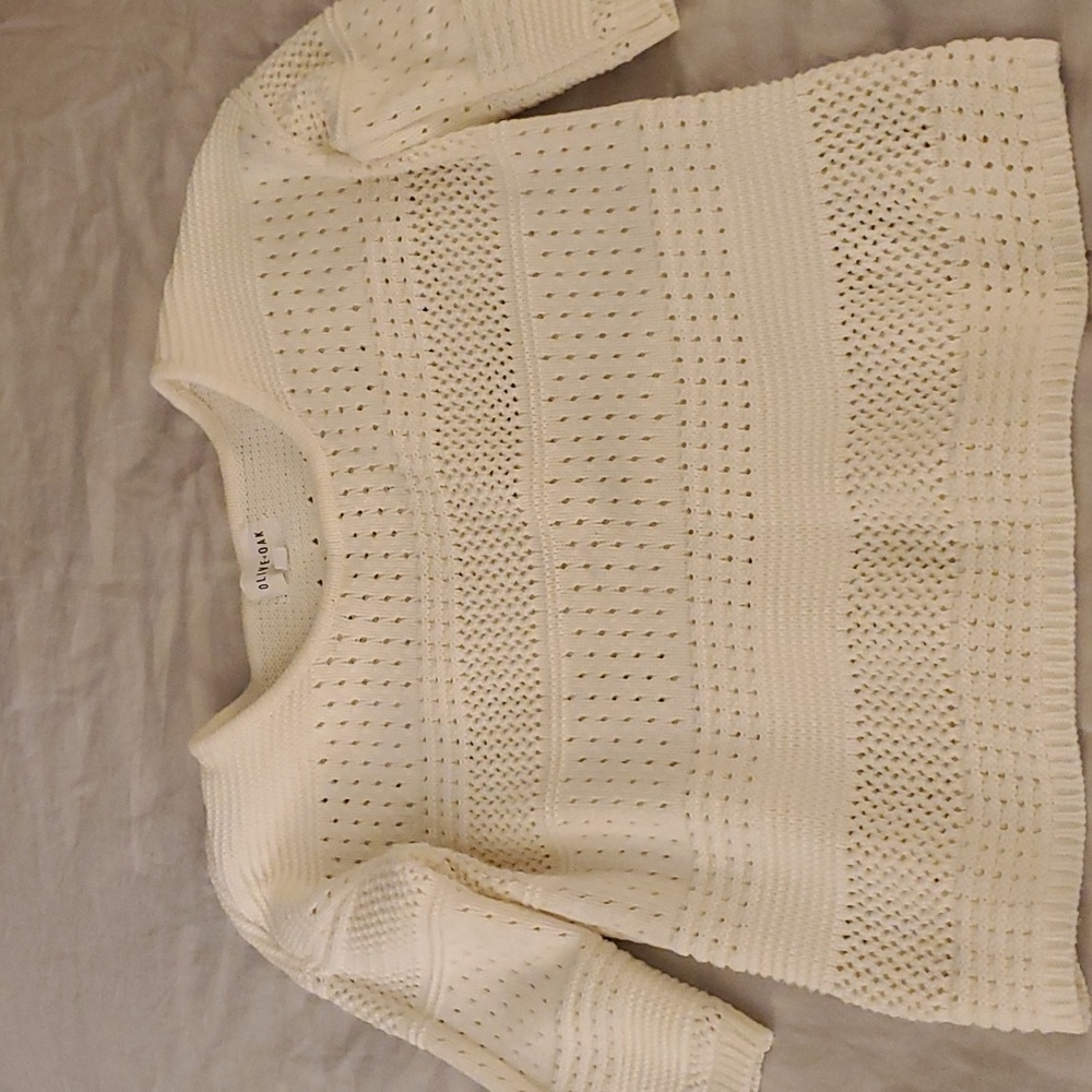 0live+Oak pointelle knit sweater, size S